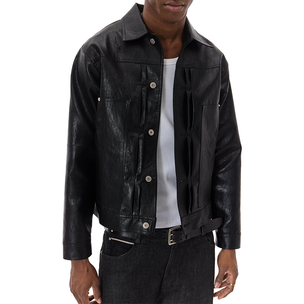 FAUX LEATHER MINI JACKET