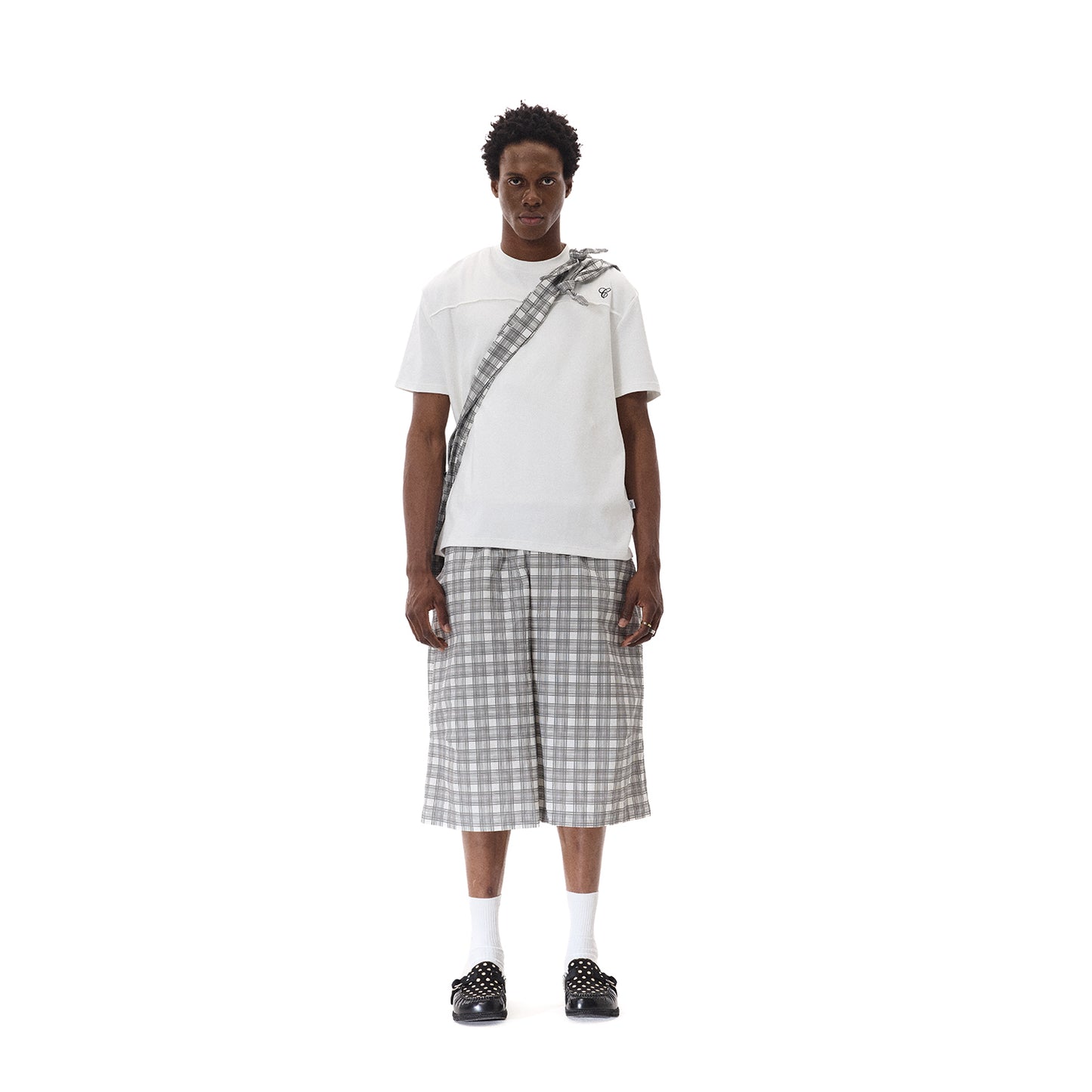 PLAID BAGGY SHORTS