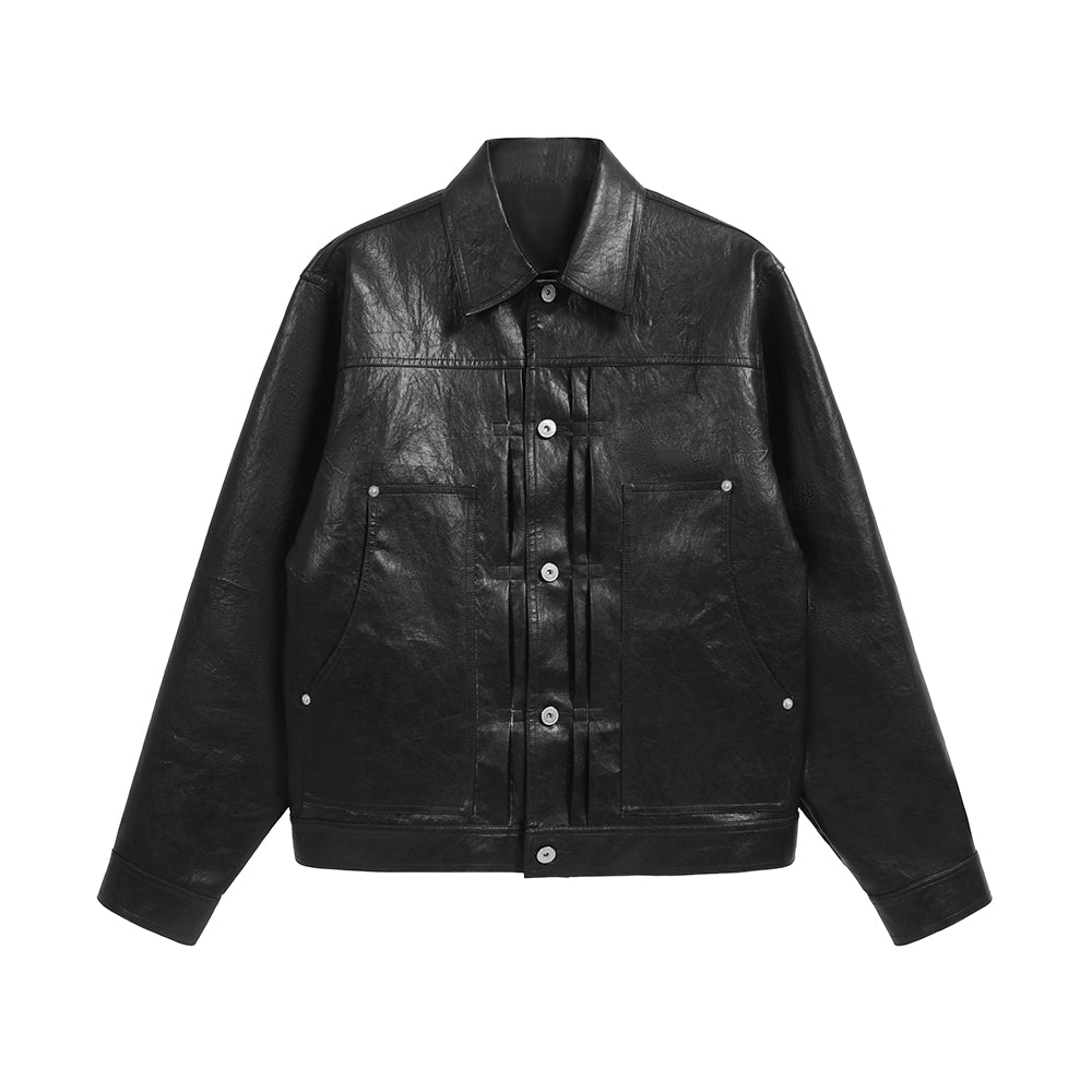 FAUX LEATHER MINI JACKET
