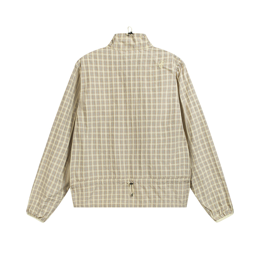 PLAID ZIPPED JACKET