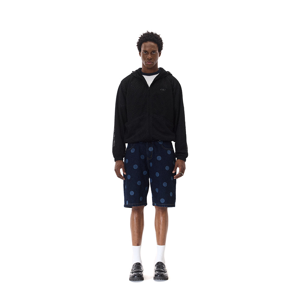 POLKA RAW DENIM SHORTS