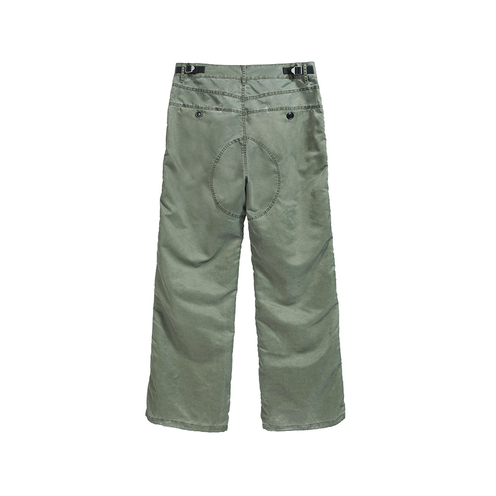 WASH OUT NYLON BAGGY CARGO PANTS