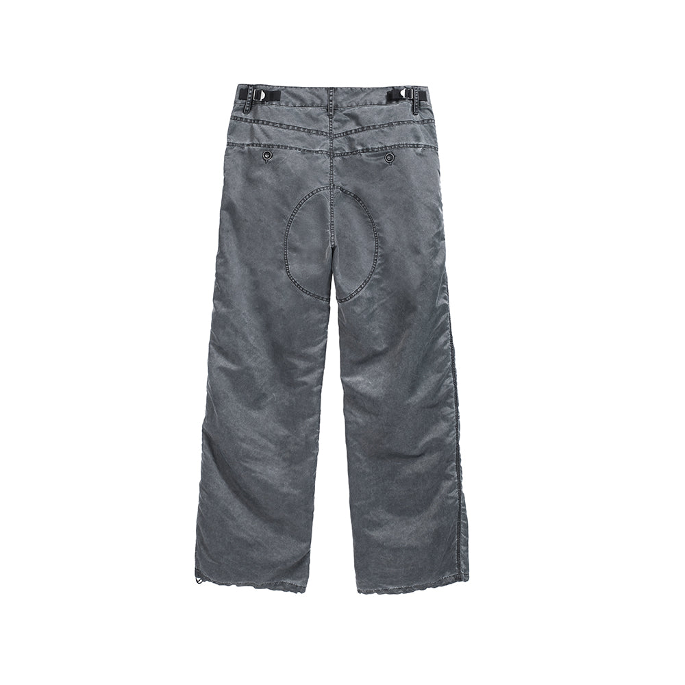 WASH OUT NYLON BAGGY CARGO PANTS