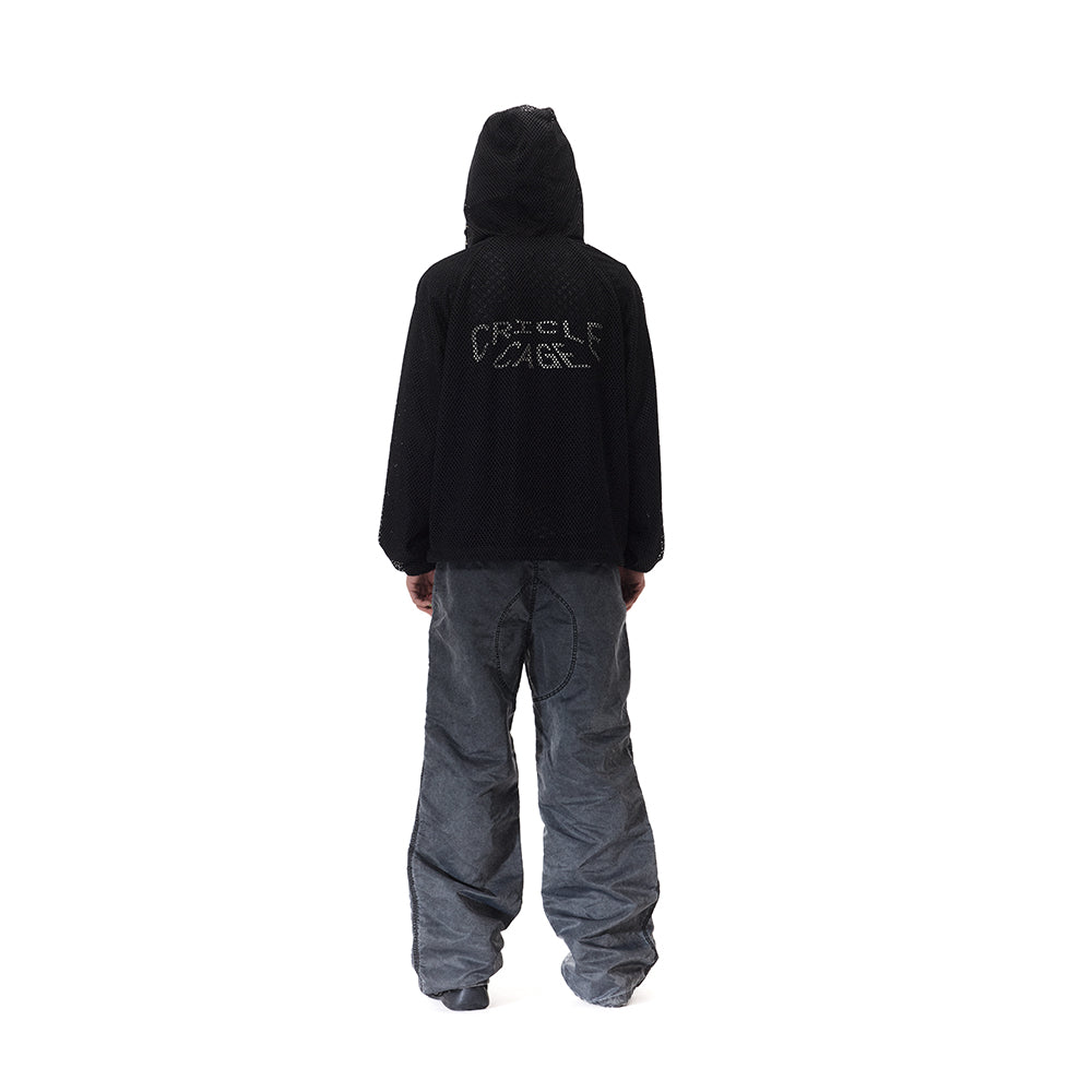 WASH OUT NYLON BAGGY CARGO PANTS