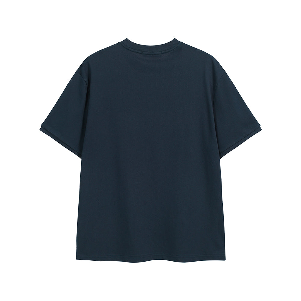 PATCHWORK COLOR-BLOCK SCRIPT PRINT TEE
