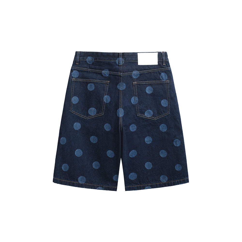 POLKA RAW DENIM SHORTS