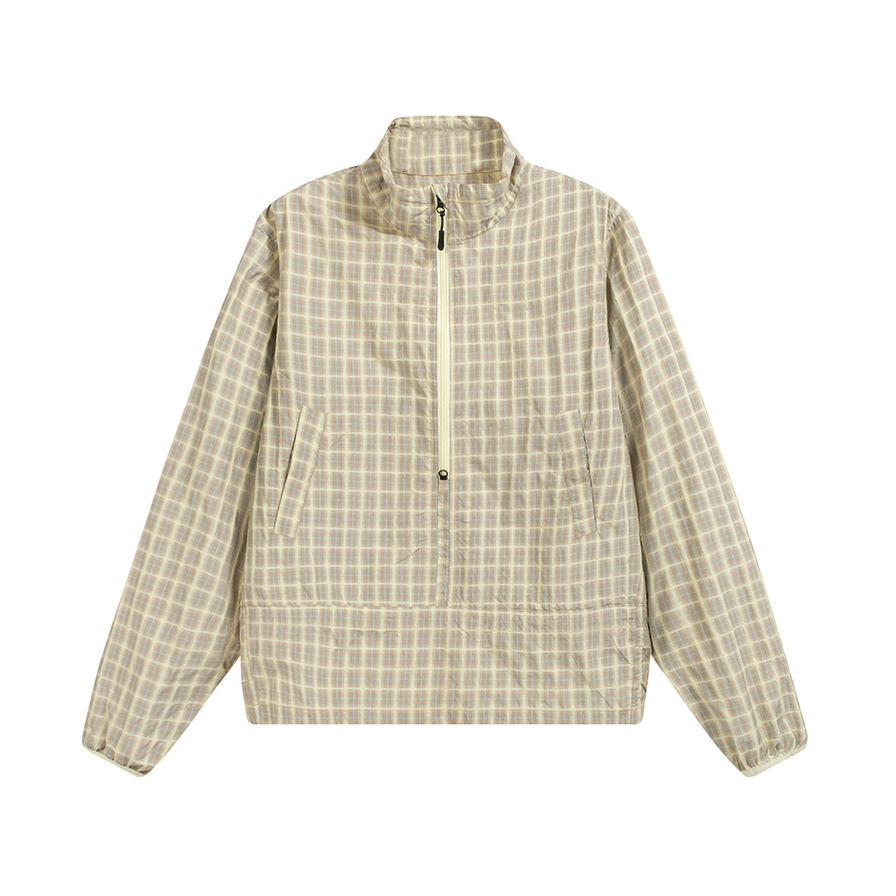 PLAID ZIPPED JACKET