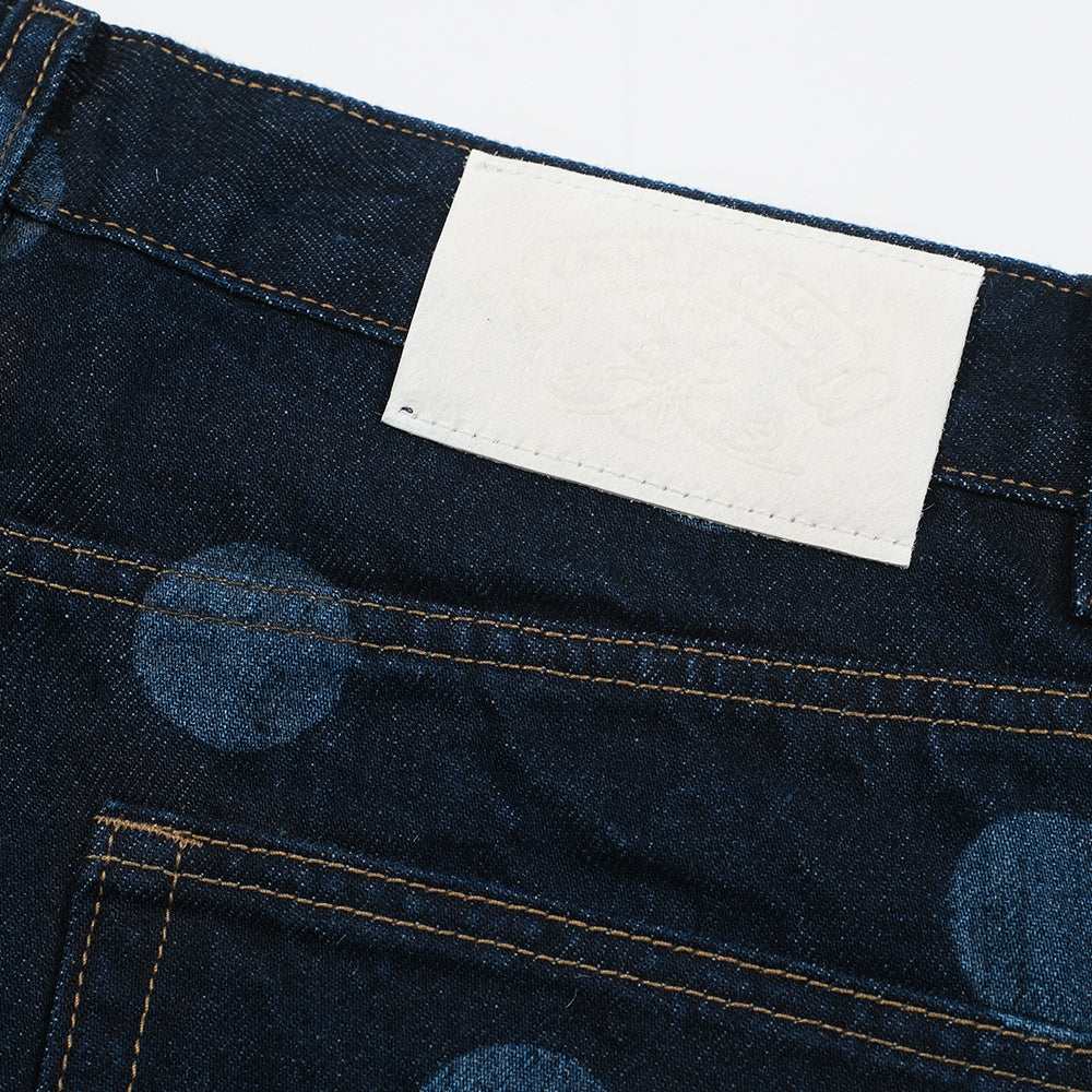 POLKA RAW DENIM SHORTS