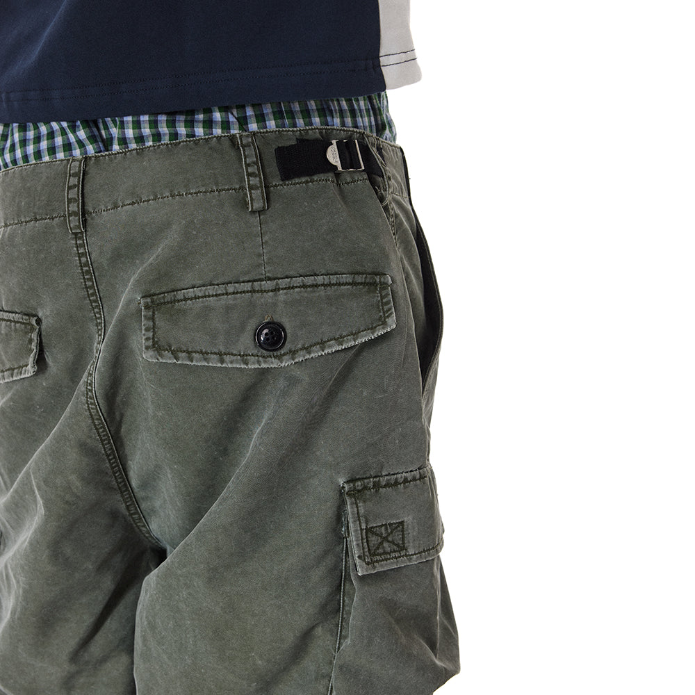 WASH OUT NYLON BAGGY CARGO SHORTS
