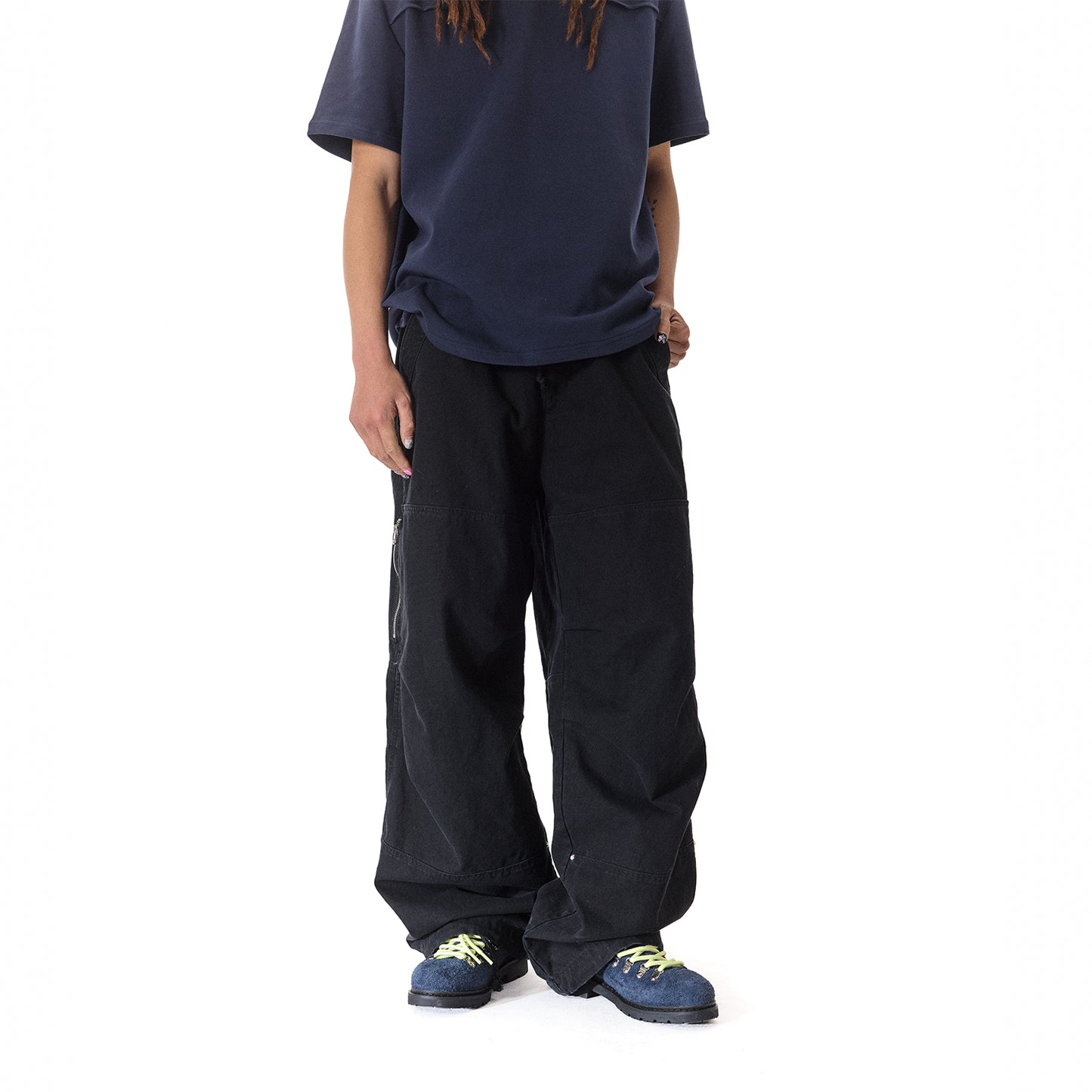 WASH OUT ZIP BAGGY CARGO PANT