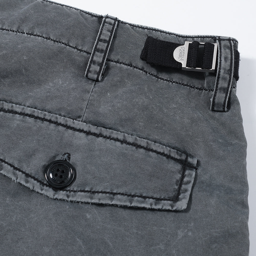 WASH OUT NYLON BAGGY CARGO SHORTS