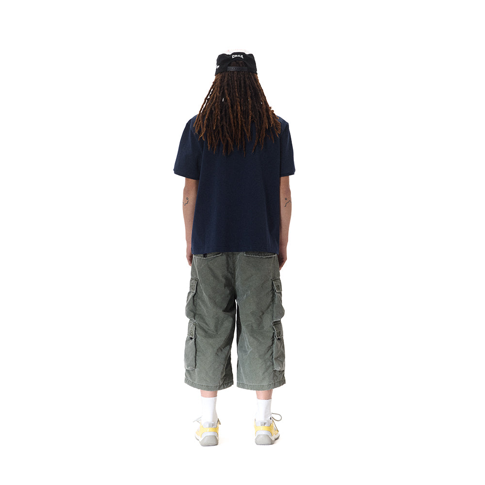PATCHWORK COLOR-BLOCK SCRIPT PRINT TEE