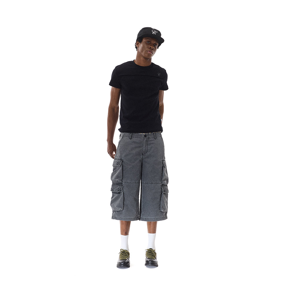 WASH OUT NYLON BAGGY CARGO SHORTS