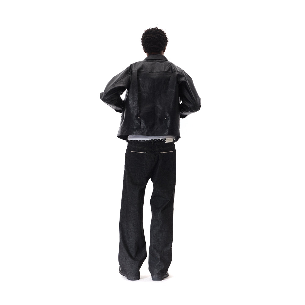 FAUX LEATHER MINI JACKET