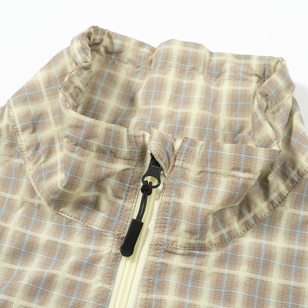 PLAID ZIPPED JACKET