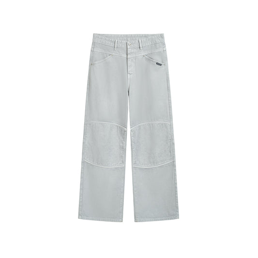 LIGHT GREY WASHED DENIM PANTS