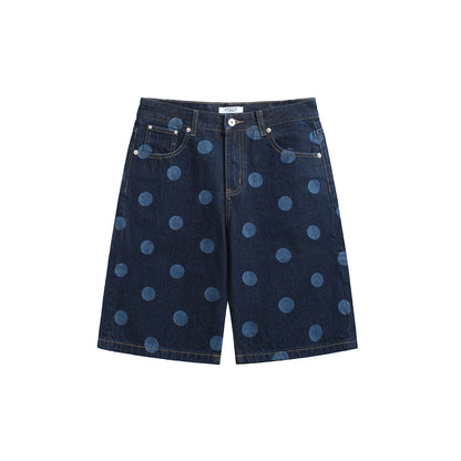 POLKA RAW DENIM SHORTS