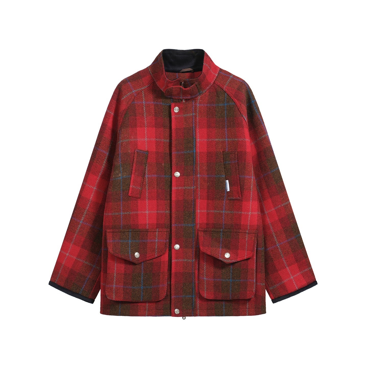 SCOTTISH RED TARTAN WOOL SAFARI JACKET