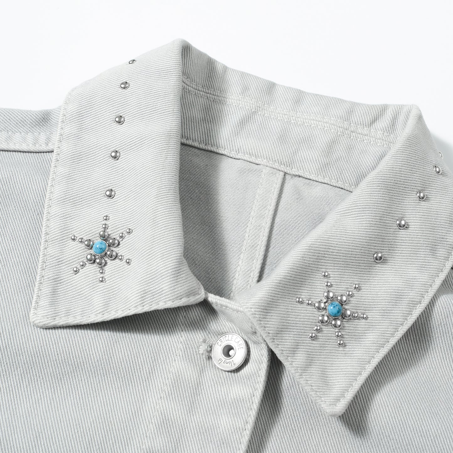 LIGHT GREY WASHED DENIM JACKET