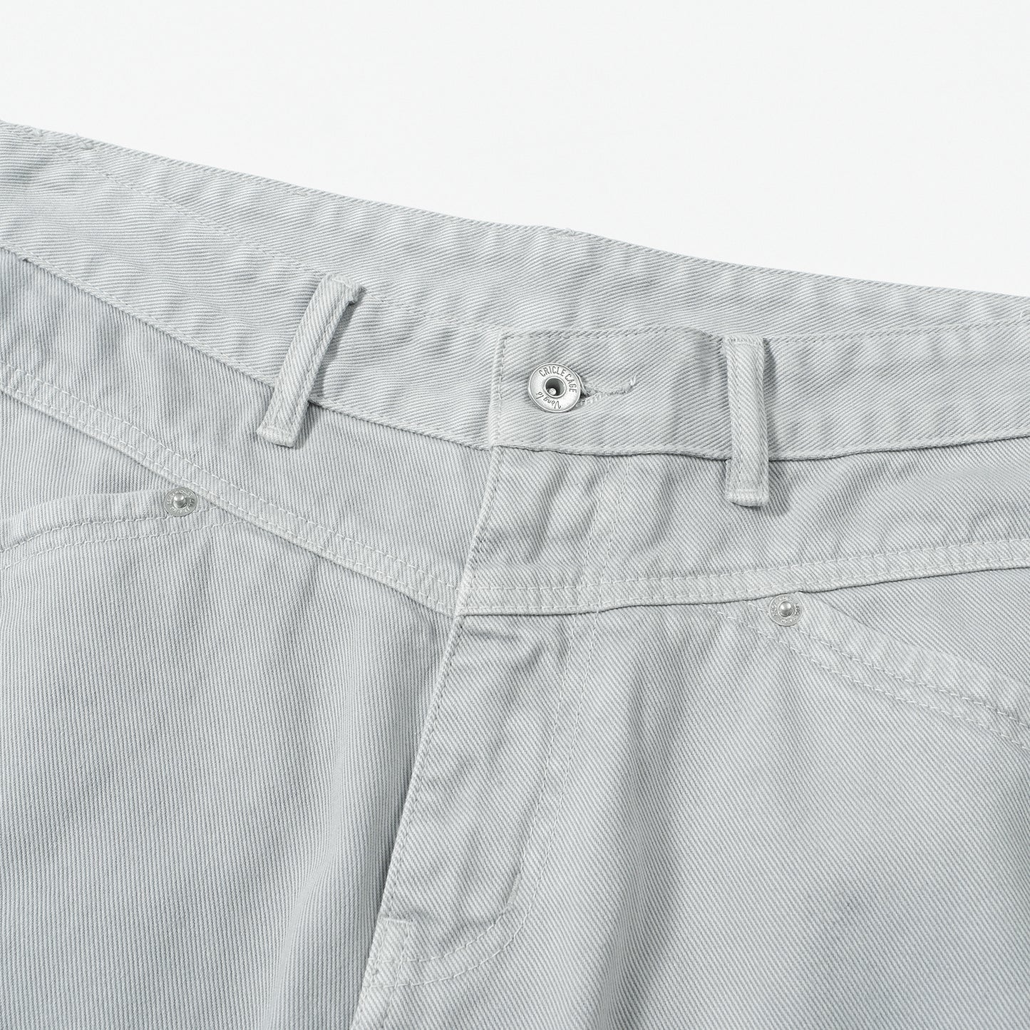 LIGHT GREY WASHED DENIM PANTS
