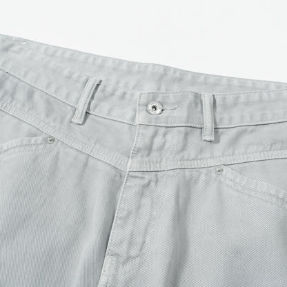 LIGHT GREY WASHED DENIM PANTS