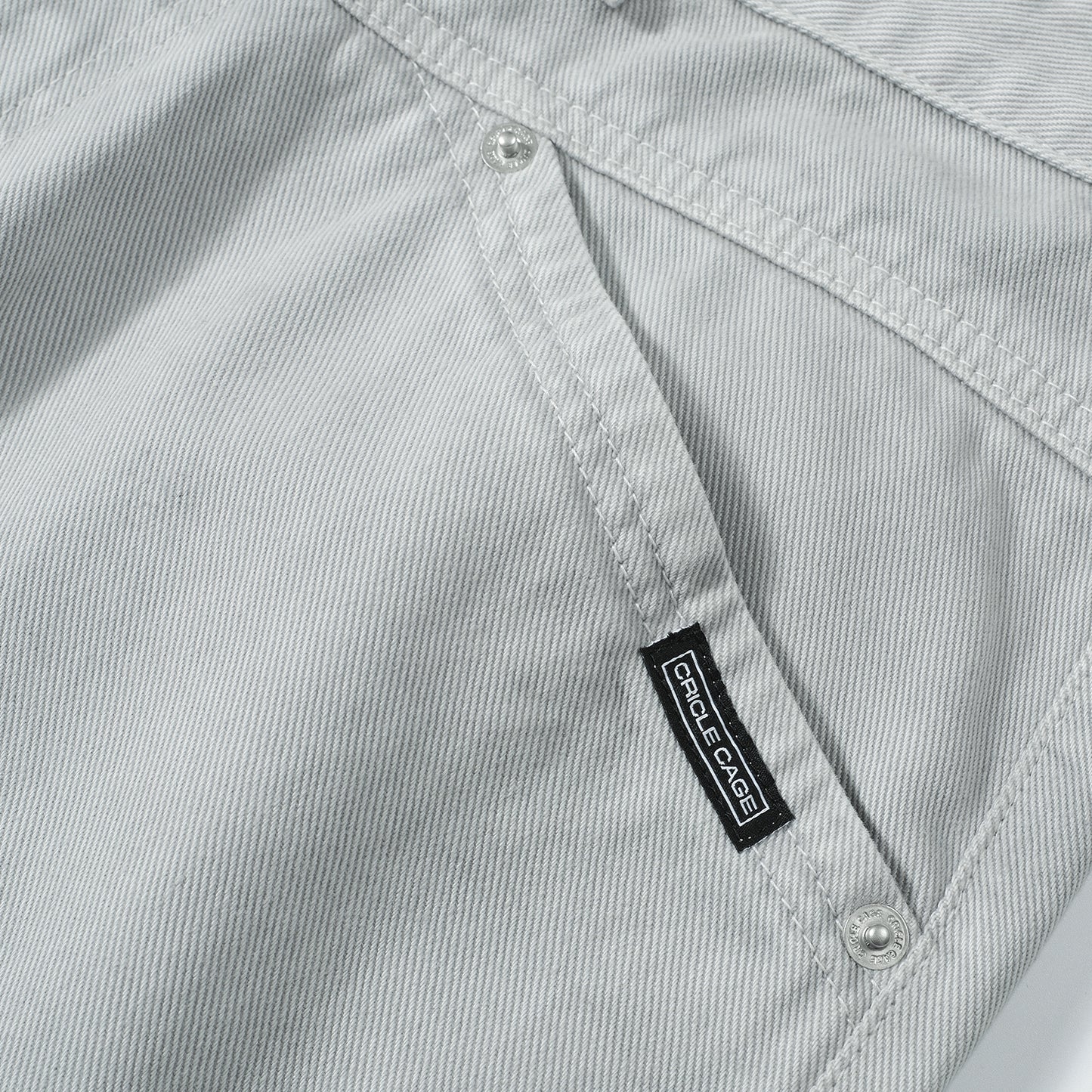 LIGHT GREY WASHED DENIM PANTS