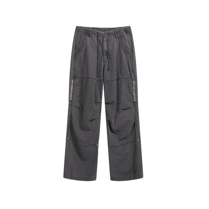 WASH OUT ZIP BAGGY CARGO PANT