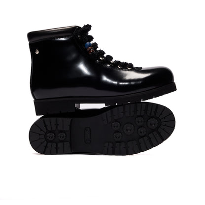 CRICLE CAGE CARABO BOOT – GLOSS BLACK