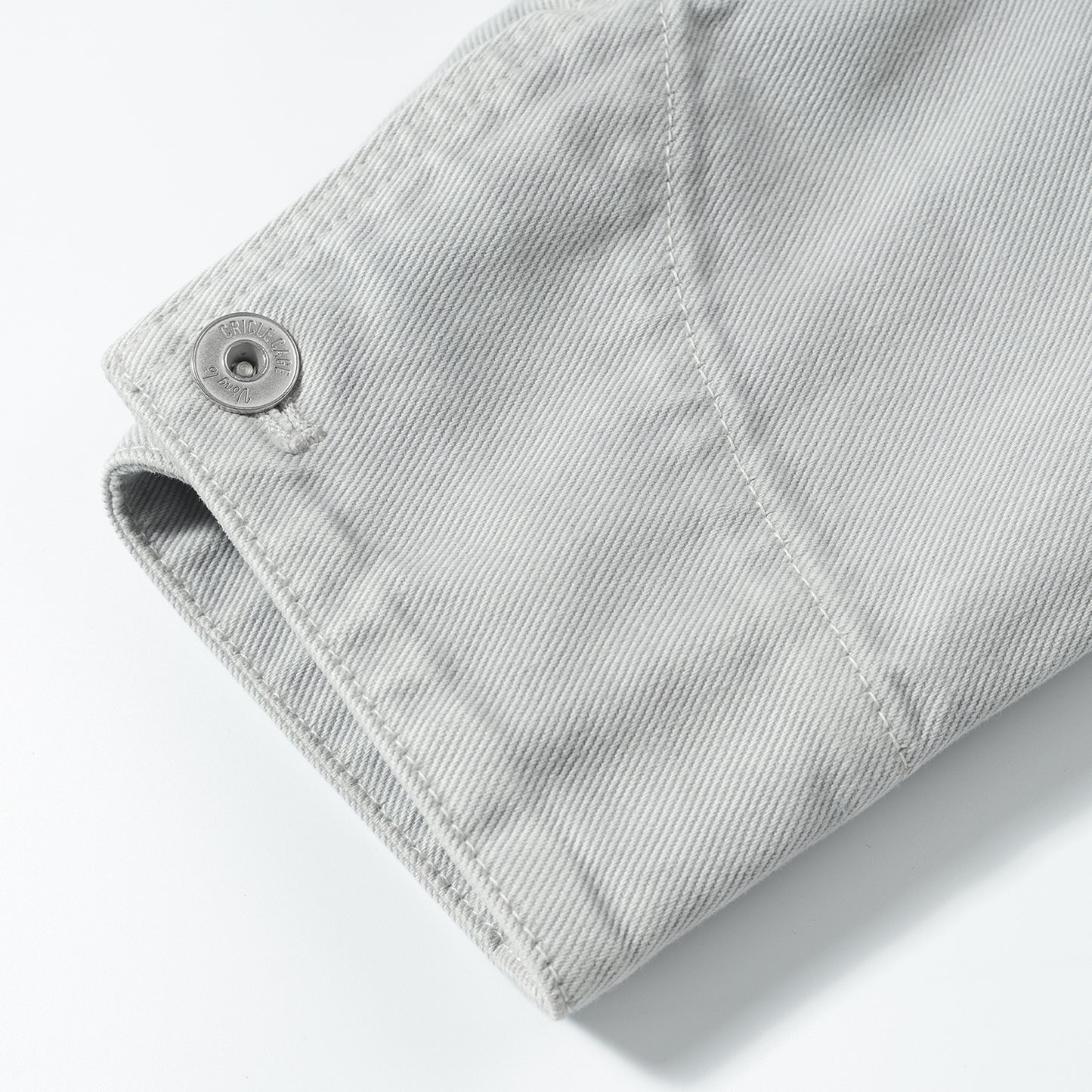 LIGHT GREY WASHED DENIM JACKET