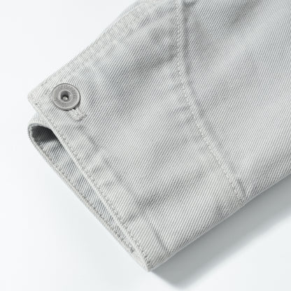 LIGHT GREY WASHED DENIM JACKET