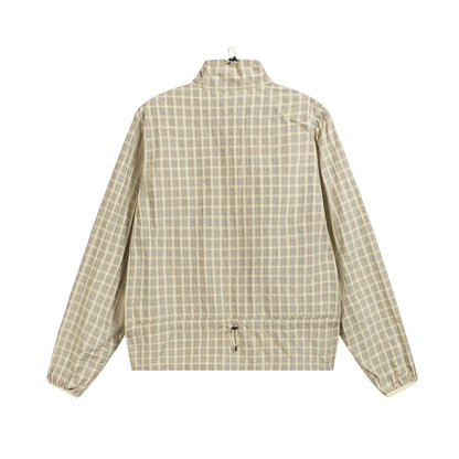 PLAID ZIPPED JACKET