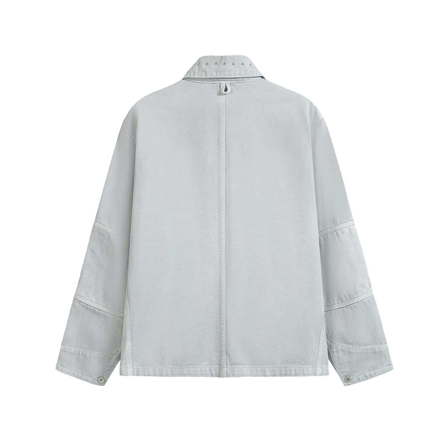 LIGHT GREY WASHED DENIM JACKET