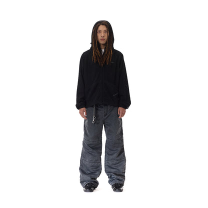 WASH OUT NYLON BAGGY CARGO PANTS