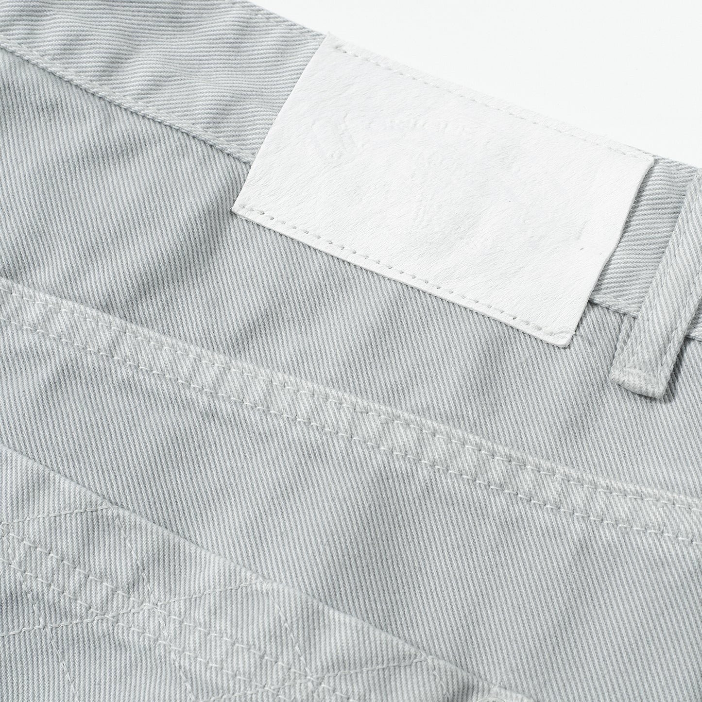 LIGHT GREY WASHED DENIM PANTS