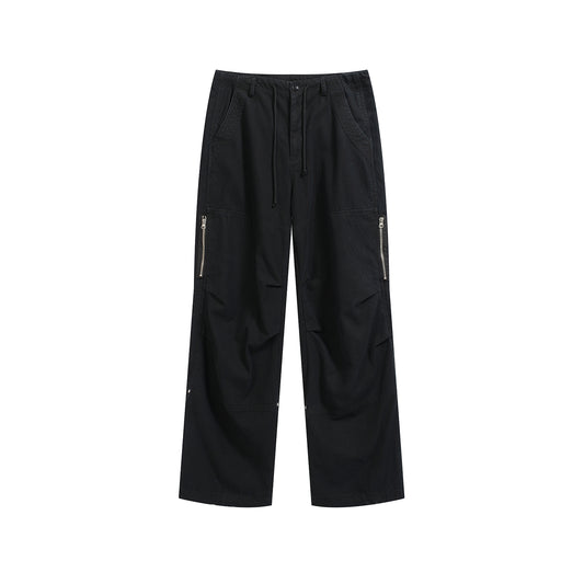 WASH OUT ZIP BAGGY CARGO PANT