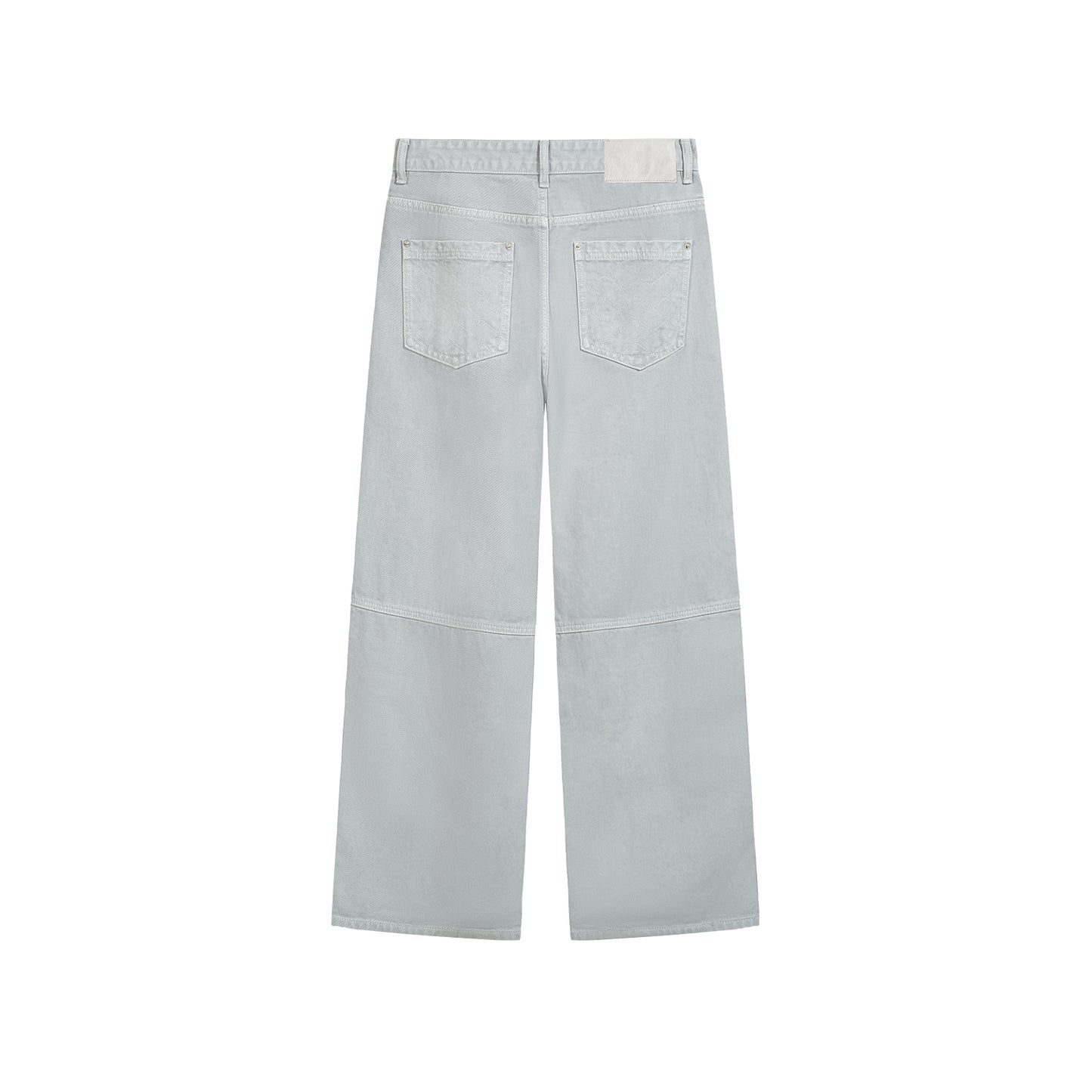 LIGHT GREY WASHED DENIM PANTS