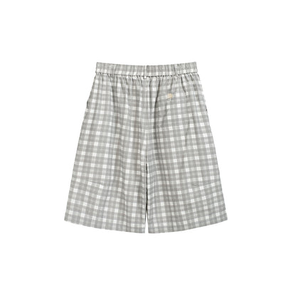 PLAID BAGGY SHORTS