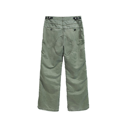 WASH OUT NYLON BAGGY CARGO PANTS