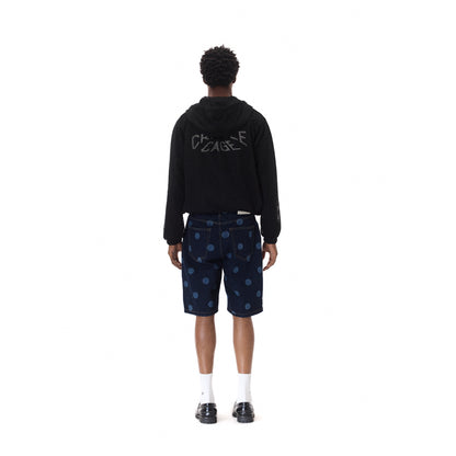 POLKA RAW DENIM SHORTS
