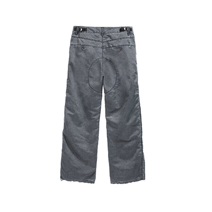 WASH OUT NYLON BAGGY CARGO PANTS