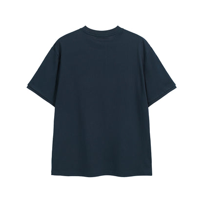 PATCHWORK COLOR-BLOCK SCRIPT PRINT TEE