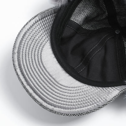 HOUNDSTOOTH EARFLAP CAP