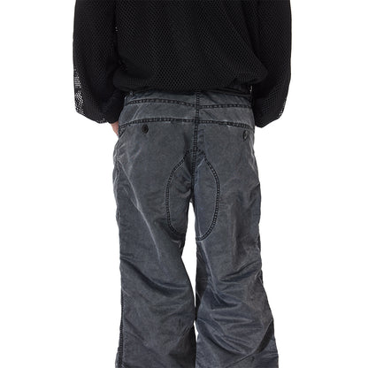 WASH OUT NYLON BAGGY CARGO PANTS