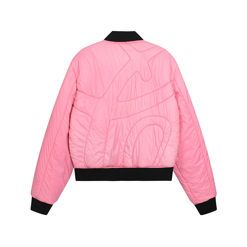 WASH OUT NYLON REVERSIBLE BOMBER