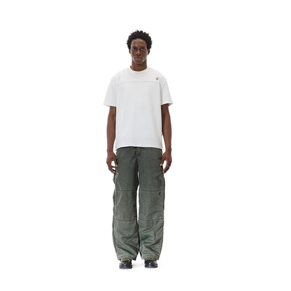 WASH OUT NYLON BAGGY CARGO PANTS
