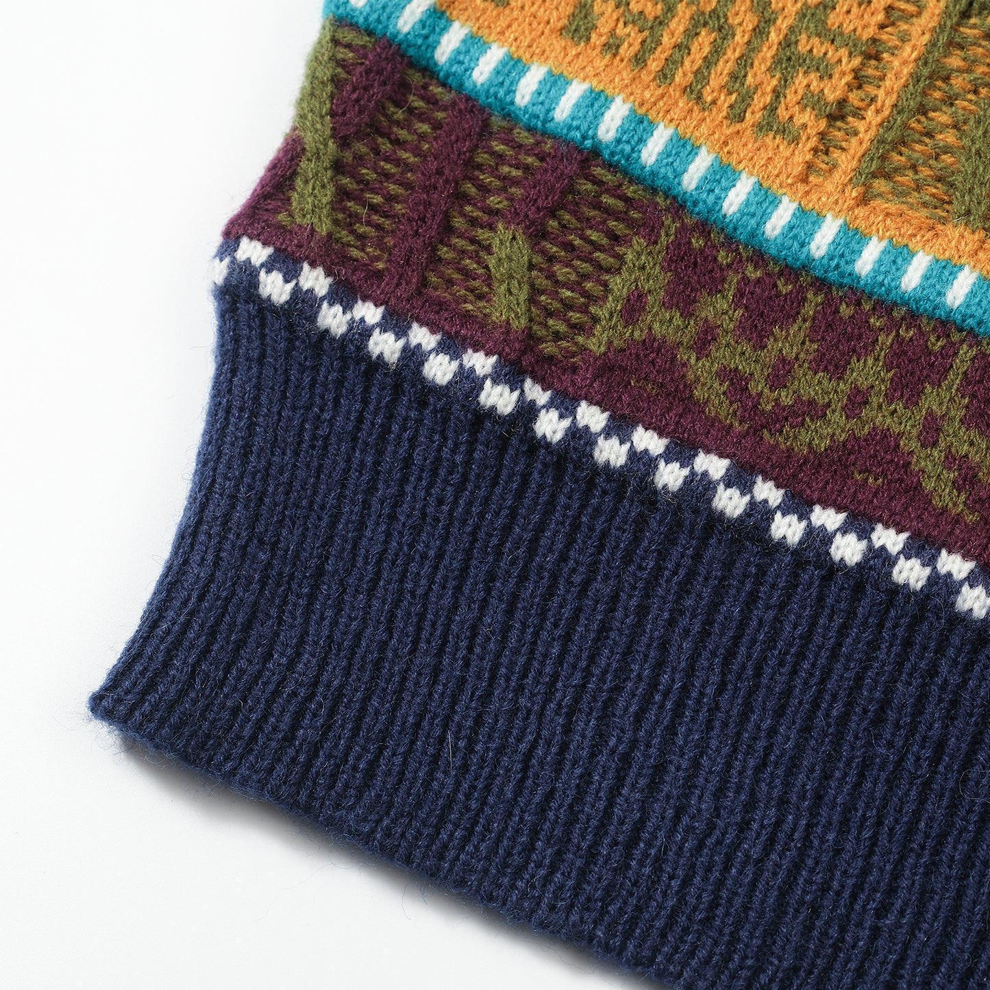 VINTAGE KNIT PATCHWORK ETHNIC SWEATER