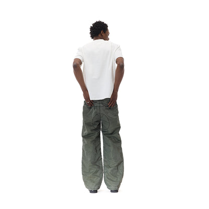 WASH OUT NYLON BAGGY CARGO PANTS