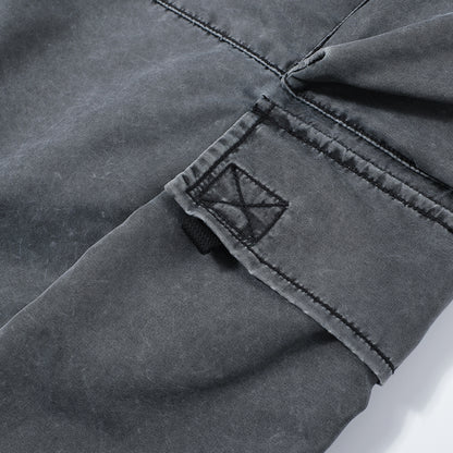 WASH OUT NYLON BAGGY CARGO SHORTS