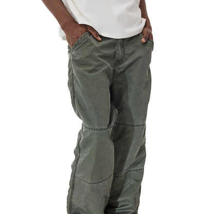 WASH OUT NYLON BAGGY CARGO PANTS