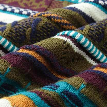VINTAGE KNIT PATCHWORK ETHNIC SWEATER